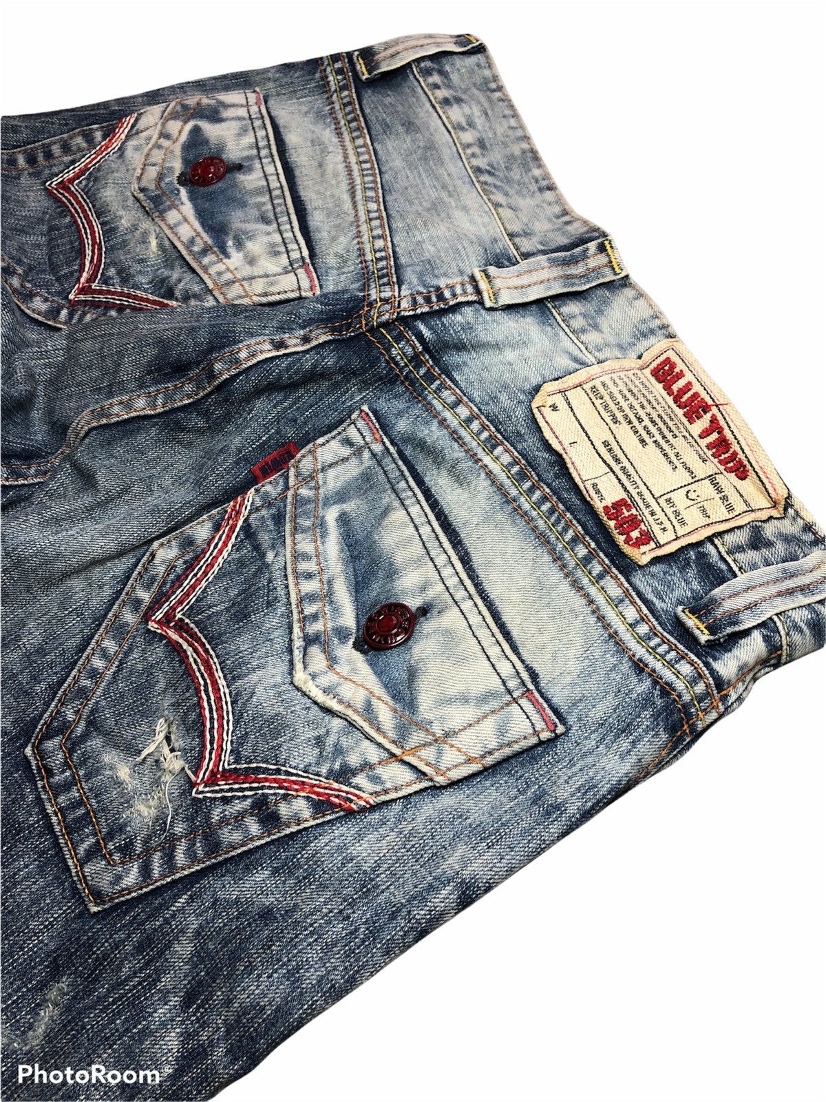 Edwin × Japanese Brand Edwin 503 Washed Blue Patches Denim Size US 31 - 7 Thumbnail