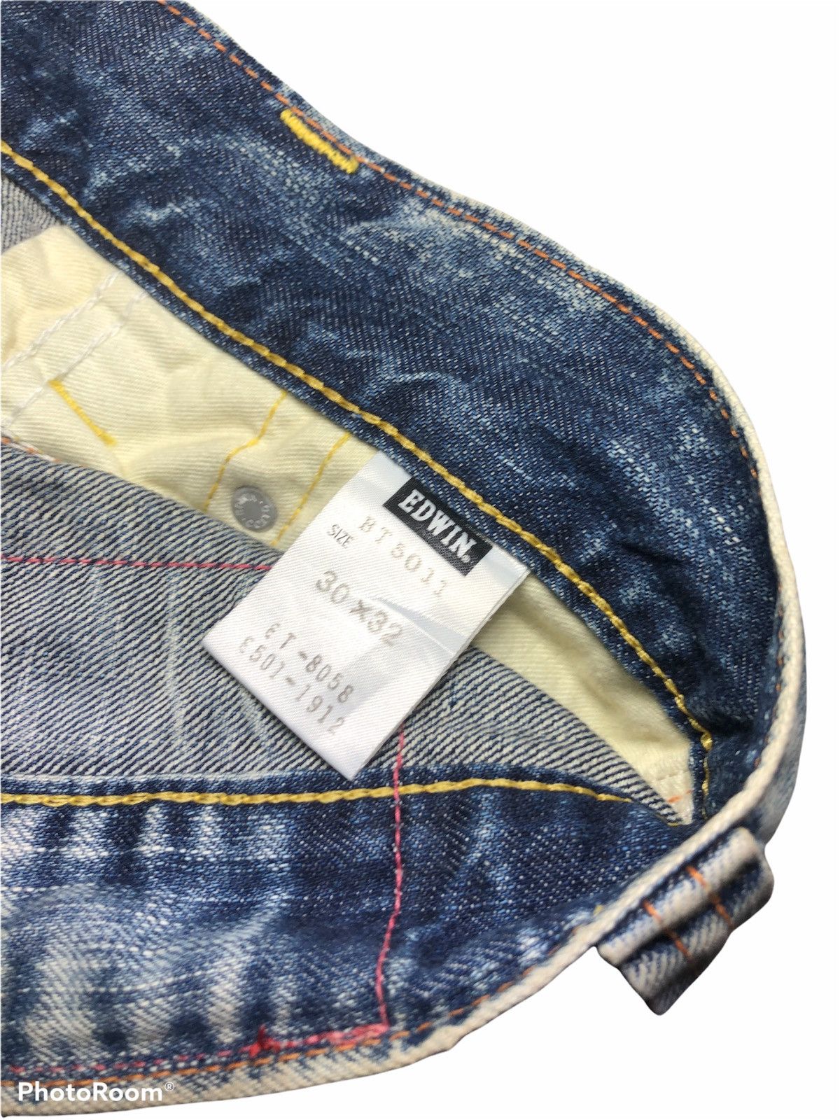 Edwin × Japanese Brand Edwin 503 Washed Blue Patches Denim Size US 31 - 8 Thumbnail