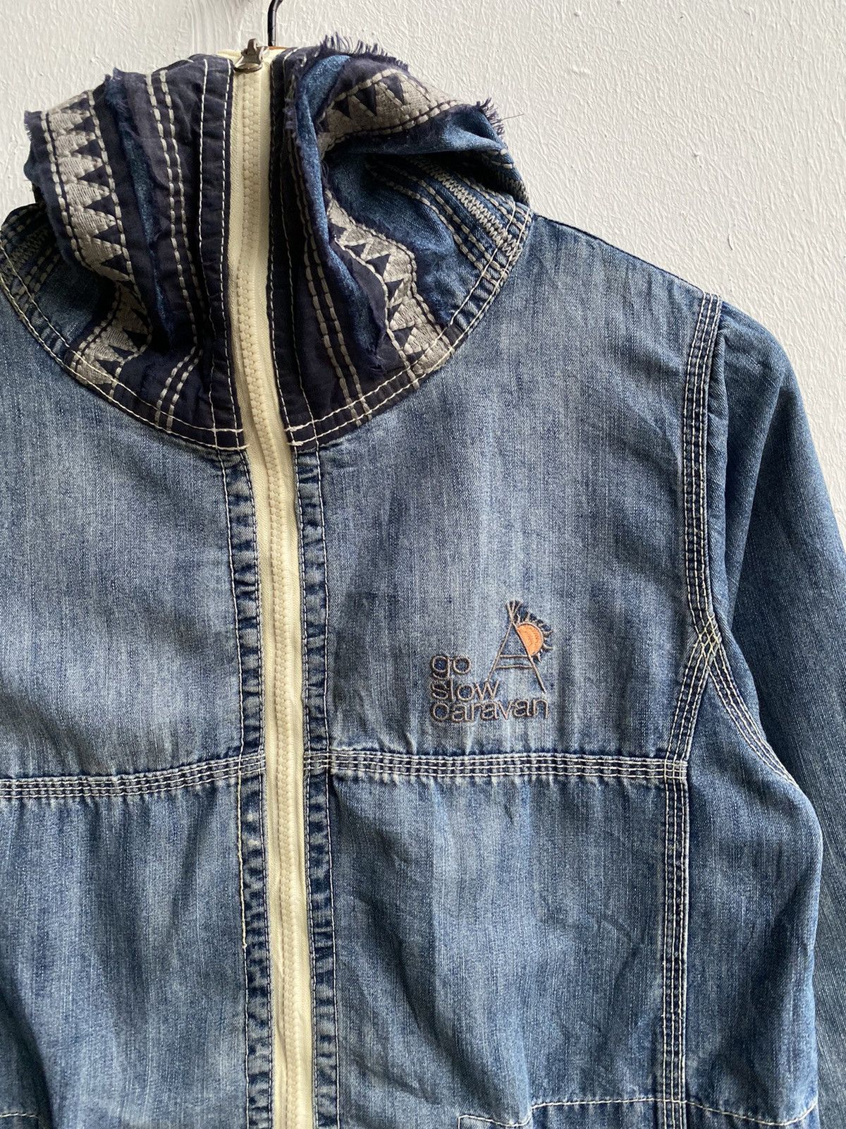 go slow caravan Rare Go Slow Caravan Full Zip Hoodie Size US S / EU 44-46 / 1 - 7 Thumbnail