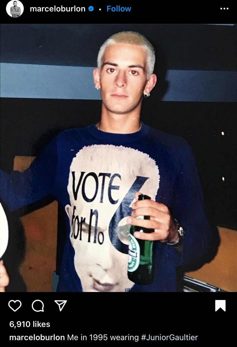 Jean Paul Gaultier AW1991 GAULTIER Vote for no 6 sweater Marcelo Burlon Size US M / EU 48-50 / 2 - 1 Thumbnail