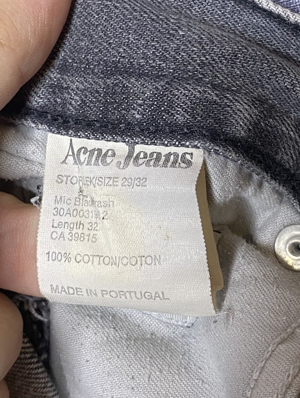 Acne Studios Acne Jeans Vintage Grey Slim Pants Size US 29 - 8 Thumbnail