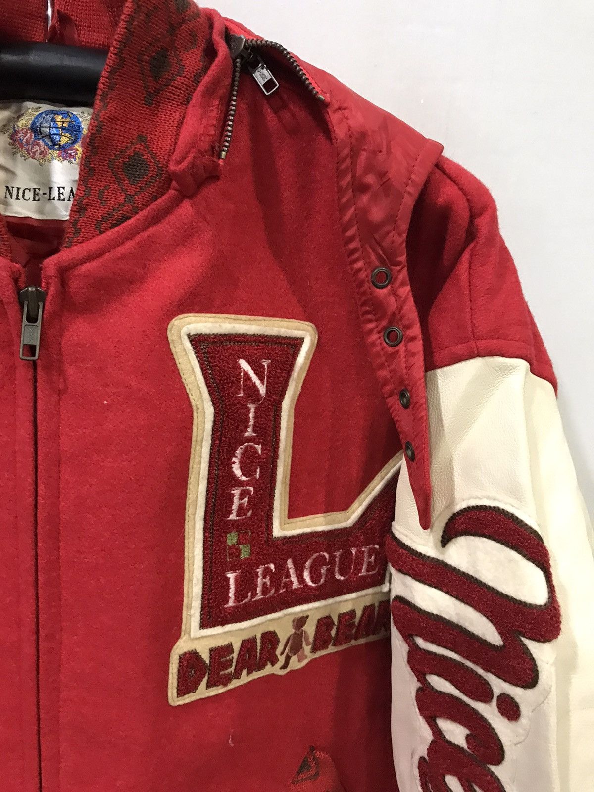 Japanese Brand Vintage NICE LEAGUE Very Rare Hoodie Oversize Varsity Jacket Size US M / EU 48-50 / 2 - 3 Thumbnail