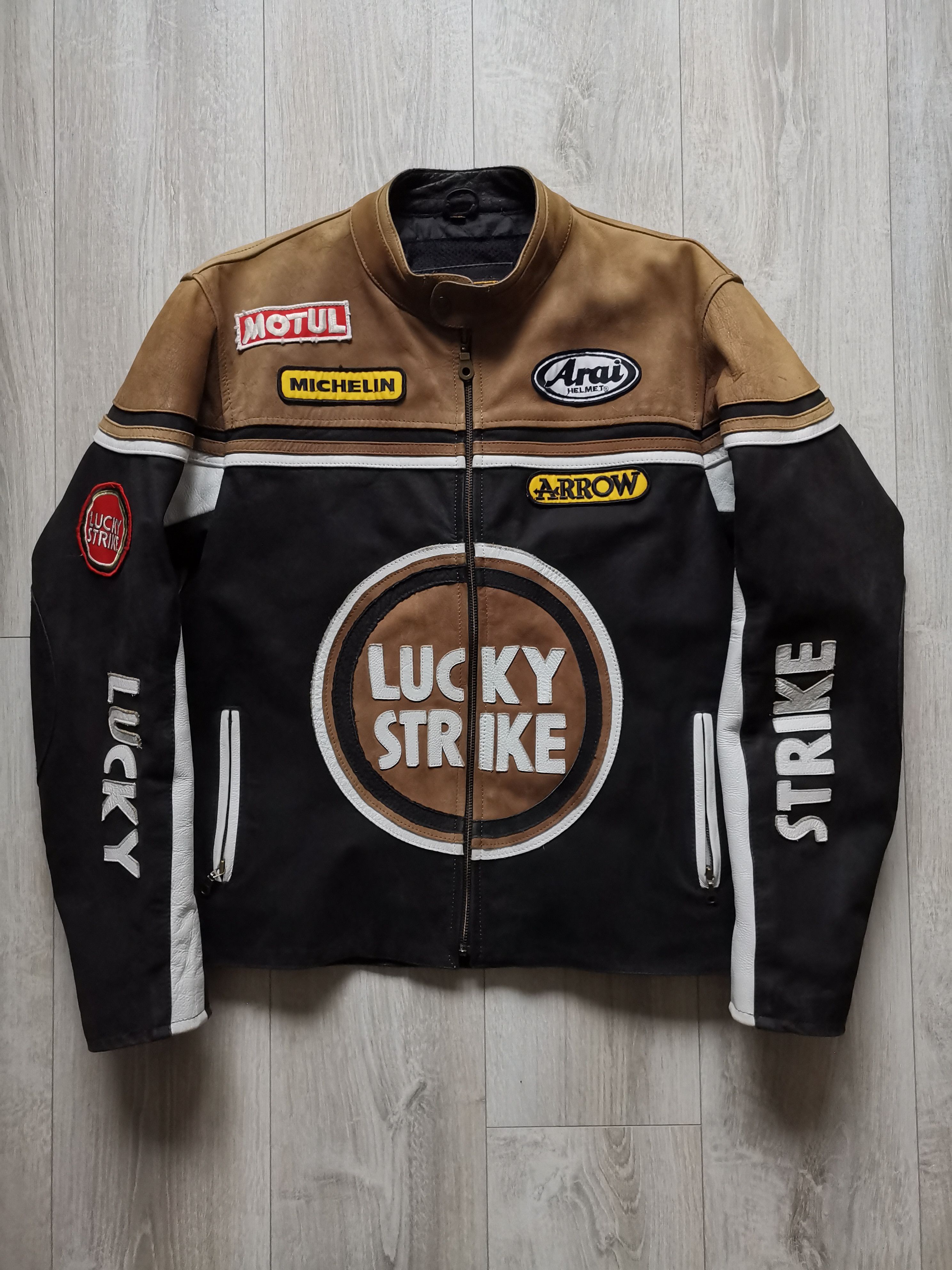 Vintage 🔥Vintage LUCKY STRIKE racing leather jacket | Grailed