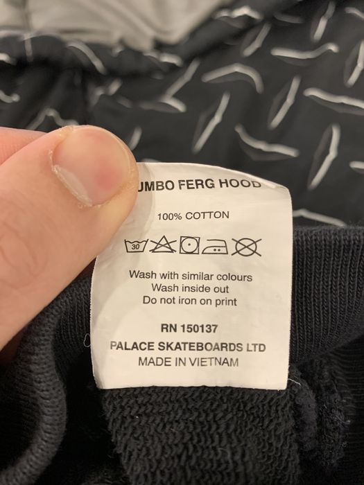 Palace Jumbo Ferg Hoodie - Black on Black | Grailed