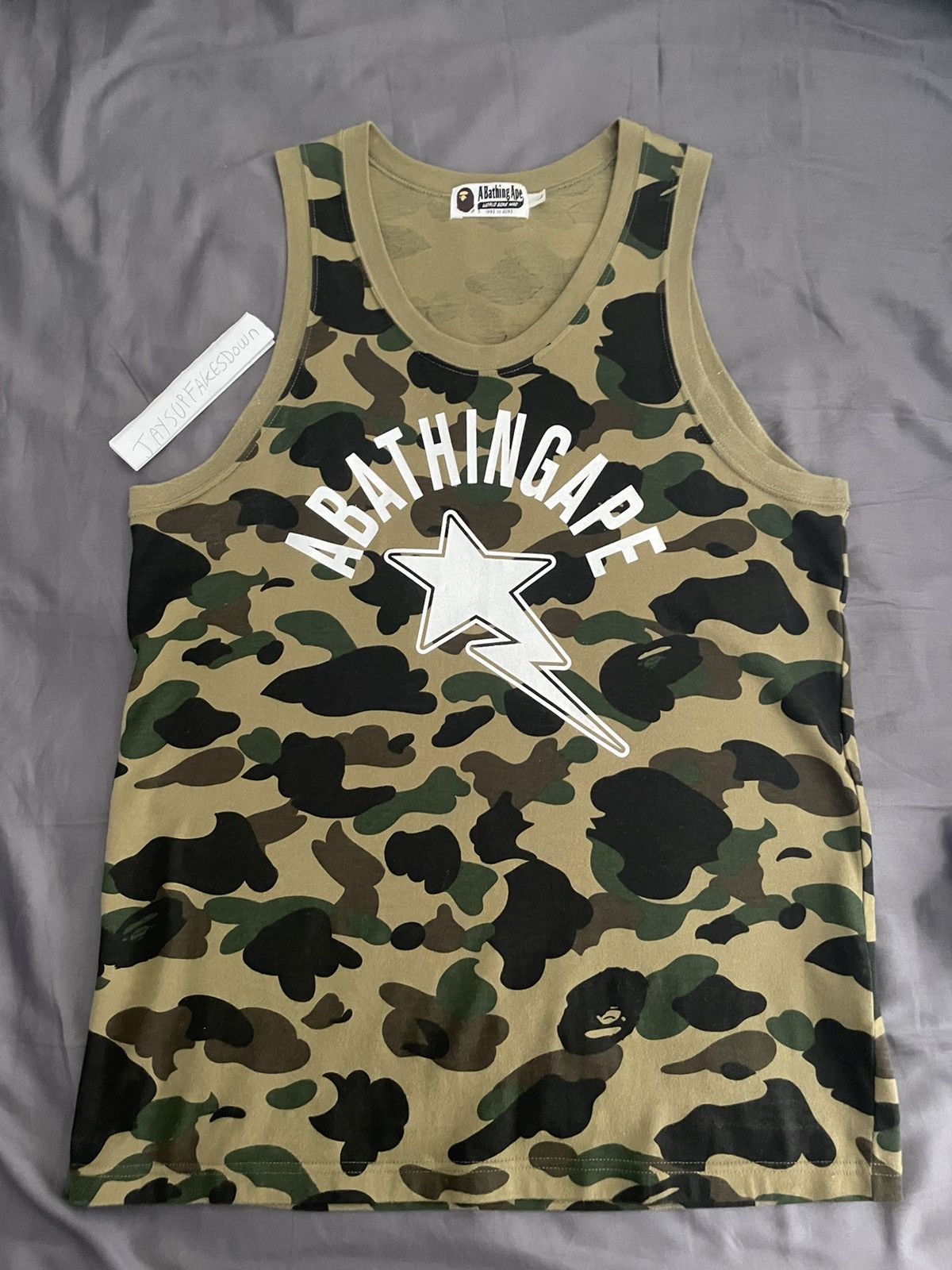 Bape A Bathing Ape Tank Top Green Camo Large Shirt Size US L / EU 52-54 / 3 - 1 Thumbnail