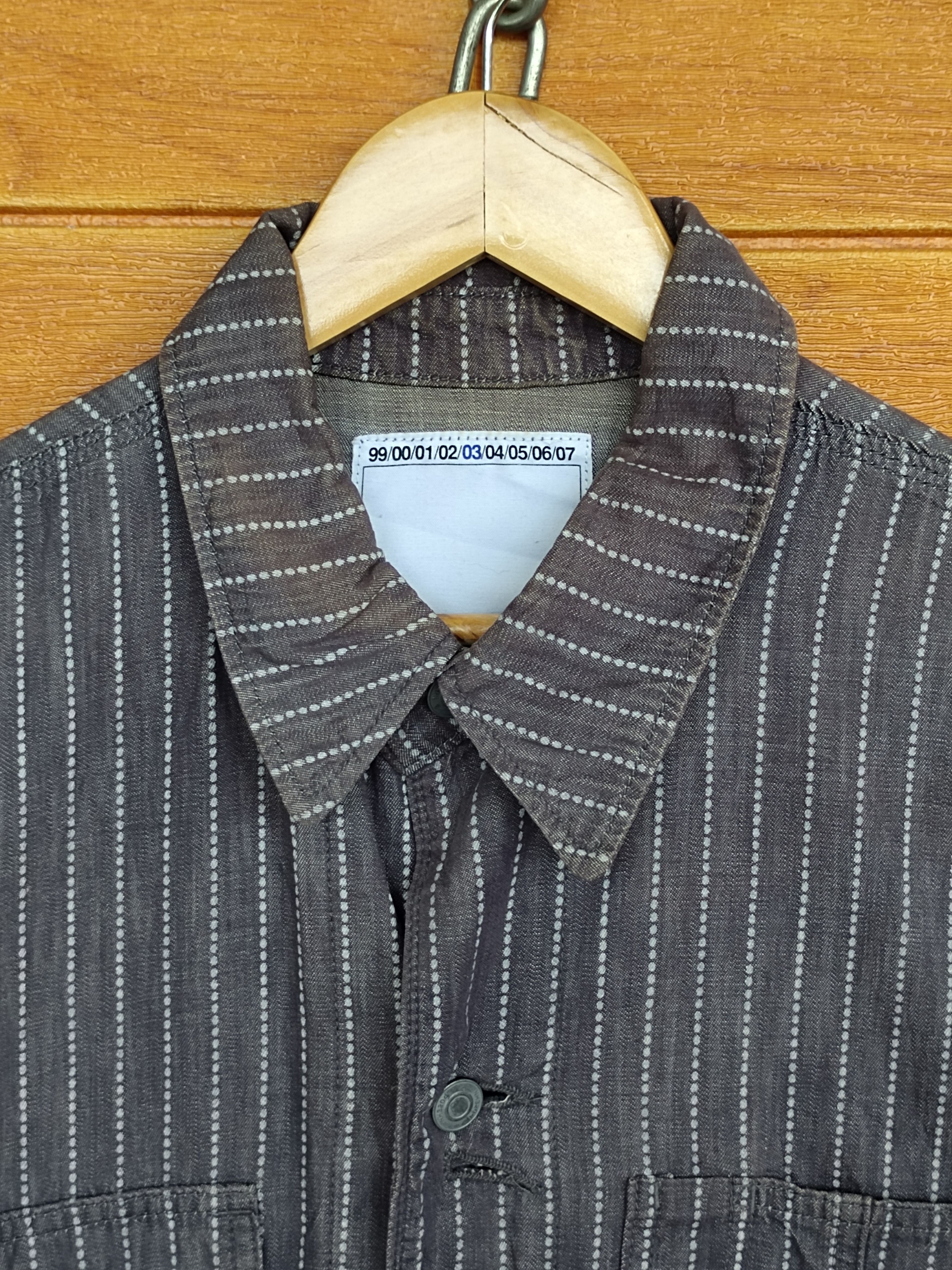 Neighborhood SS03 NEIGHBORHOOD Wabash Hickory Work Chore Denim Shirt Size US L / EU 52-54 / 3 - 3 Thumbnail