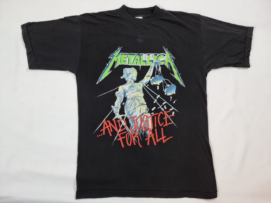 Vintage 1988 Justice for all tee like Slayer Iron Maiden Megadeth | Grailed