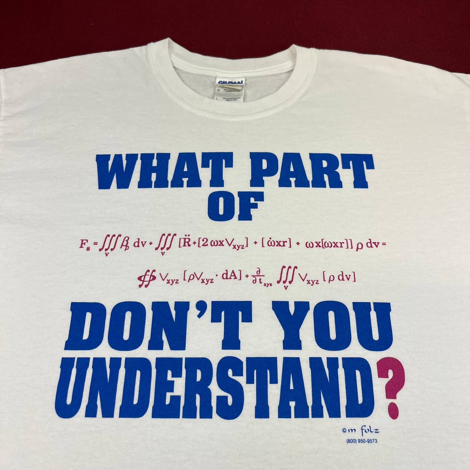 Gildan Vintage Stokes Theorem Math T-Shirt Equation Formula