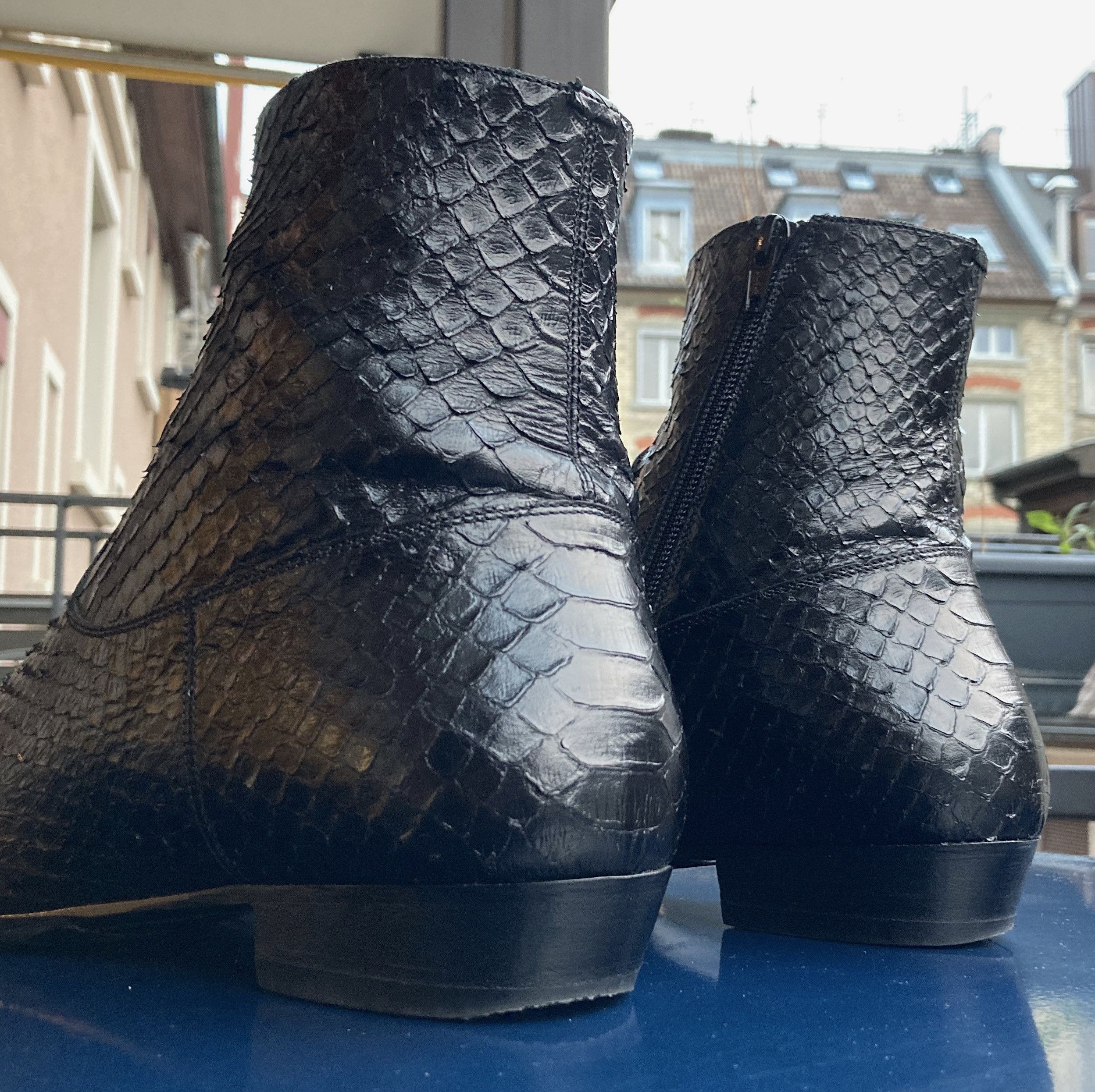 Saint Laurent Paris FW16 Devon Python Black Boots Grailed