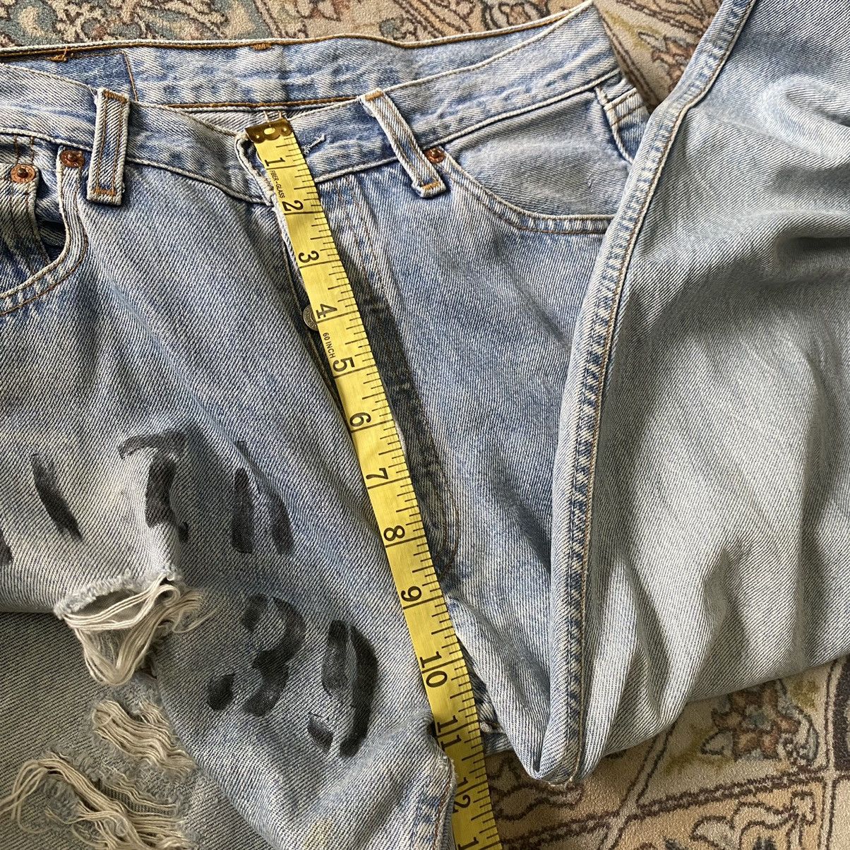 Levi's Vintage Levis 501 Distressed Jeans Light Wash 30x33 Size US 30 / EU 46 - 25 Thumbnail