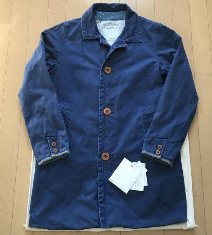 image of Visvim Mies Coat in Indigo, Men's (Size Small)