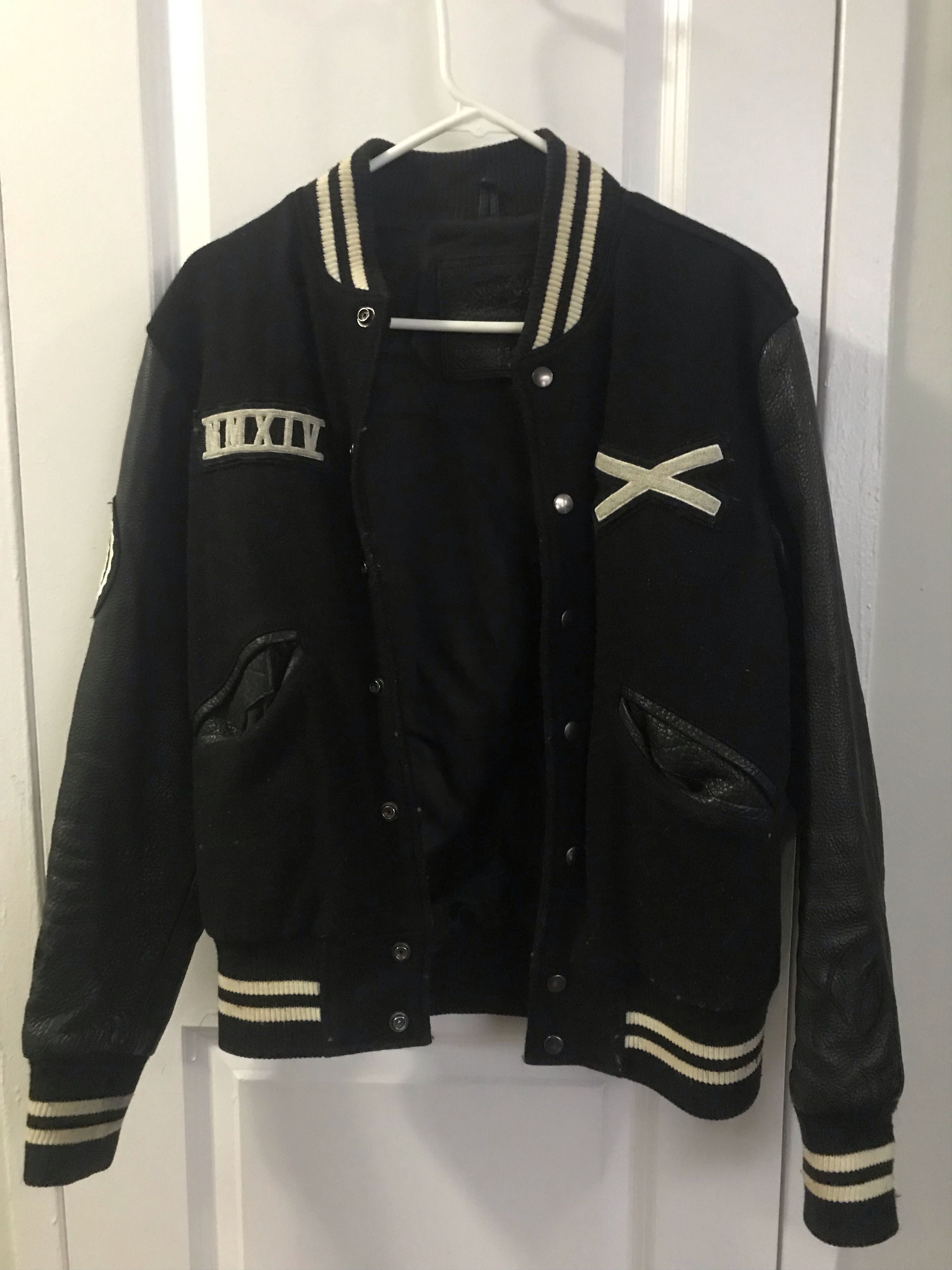 Roots The Weeknd Roots Black Leather Varsity Jacket (Rare, 2014) | Grailed