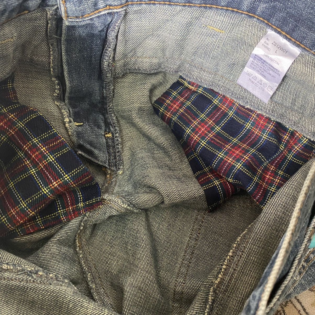 Japanese Brand OZZ-FIRST PINBALL Gemstone Double Waist Flare Jeans Size US 33 - 14 Thumbnail