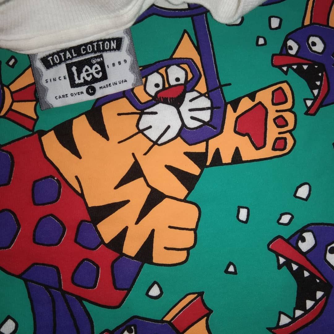 Vintage VTG 90s Lee USA Catfish Hawaii tshirt Size US L / EU 52-54 / 3 - 3 Thumbnail