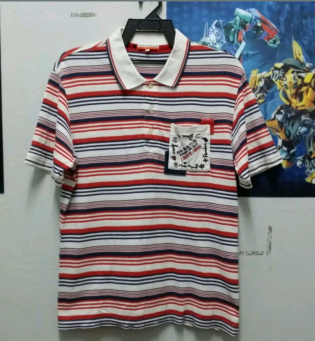Jean Charles De Castelbajac JEAN CHARLES DE CASTELBAJAC SPORT STRIPED POCKET POLO SHIRT Size US M / EU 48-50 / 2 - 1 Thumbnail