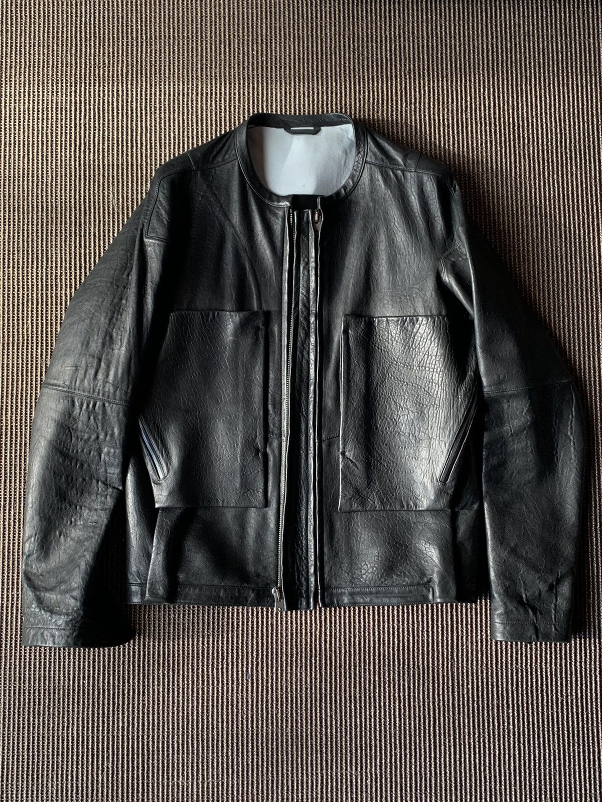 NMN_ACR_J40_L size medium 3 layer leather jacket