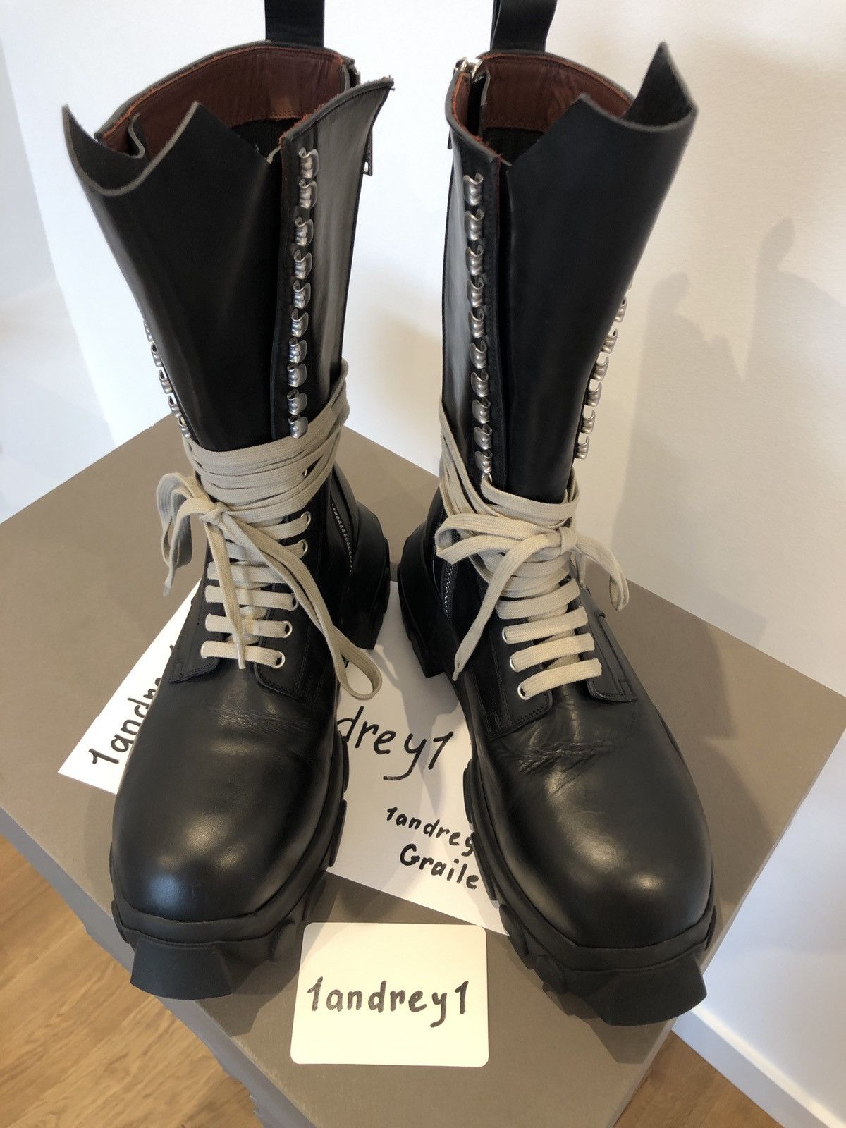 Rick Owens Rick Owens Mega Bozo Lace UP tractor Boots | Grailed