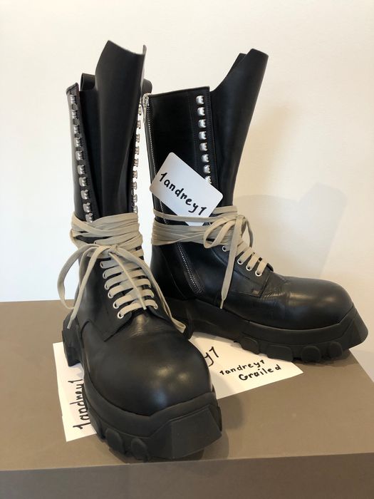 Rick Owens Rick Owens Mega Bozo Lace UP tractor Boots | Grailed