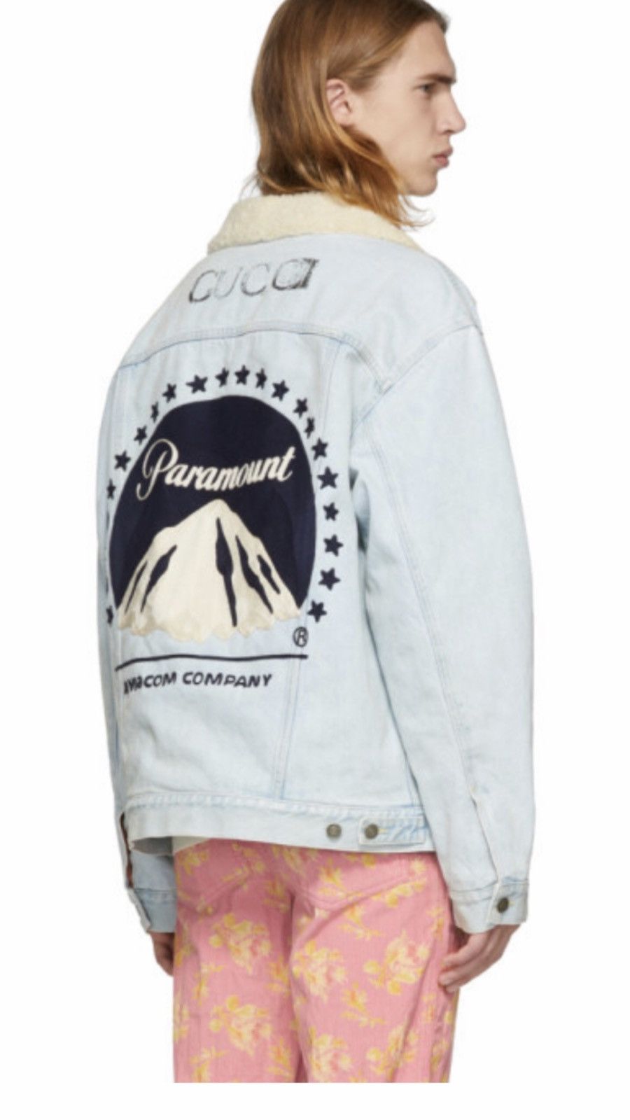 Gucci men’s shearling denim jacket. 48/M. $4000