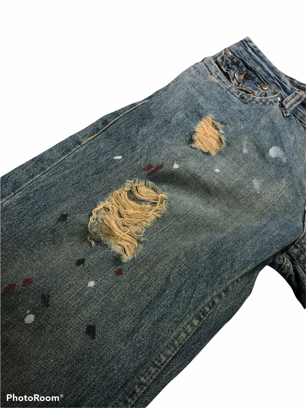 If Six Was Nine TWIST PAINTED DENIM BY JUNGLE STORM Size US 32 / EU 48 - 9 Thumbnail