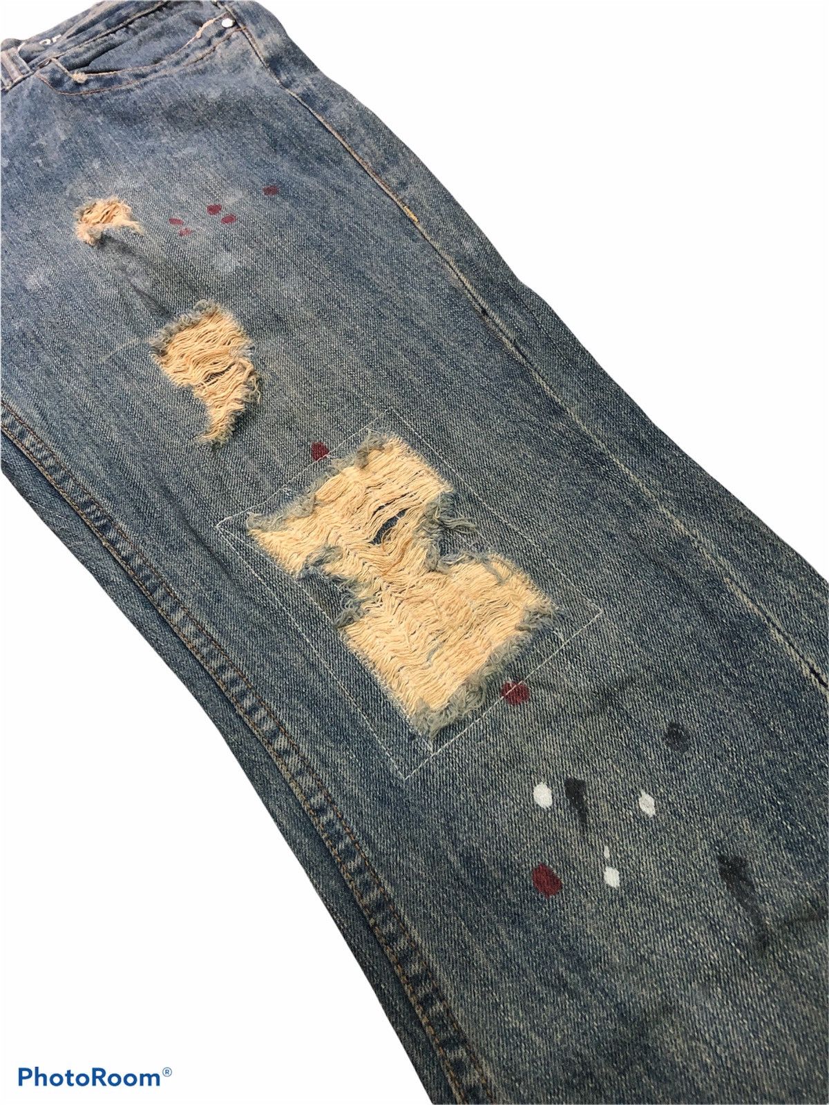 If Six Was Nine TWIST PAINTED DENIM BY JUNGLE STORM Size US 32 / EU 48 - 8 Thumbnail