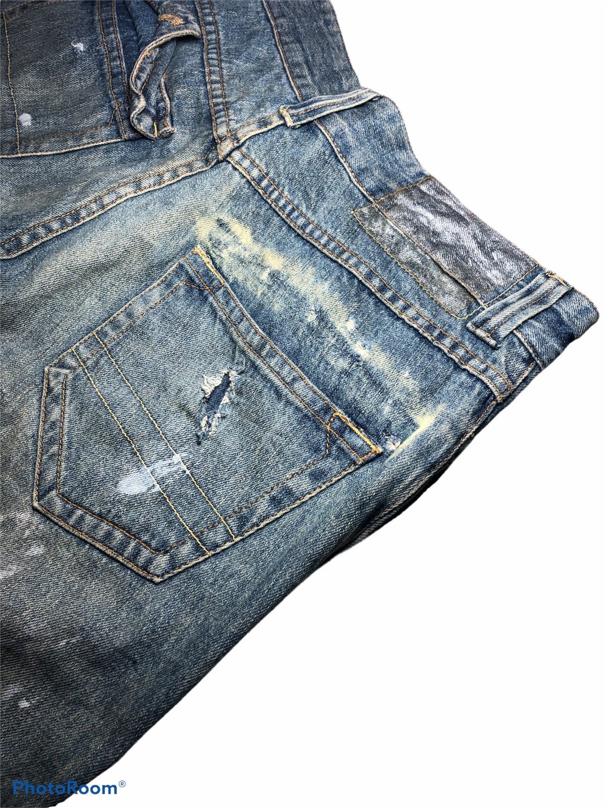 If Six Was Nine TWIST PAINTED DENIM BY JUNGLE STORM Size US 32 / EU 48 - 4 Thumbnail