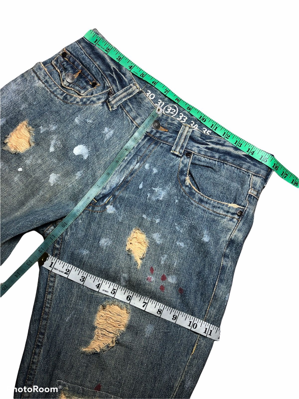 If Six Was Nine TWIST PAINTED DENIM BY JUNGLE STORM Size US 32 / EU 48 - 10 Thumbnail