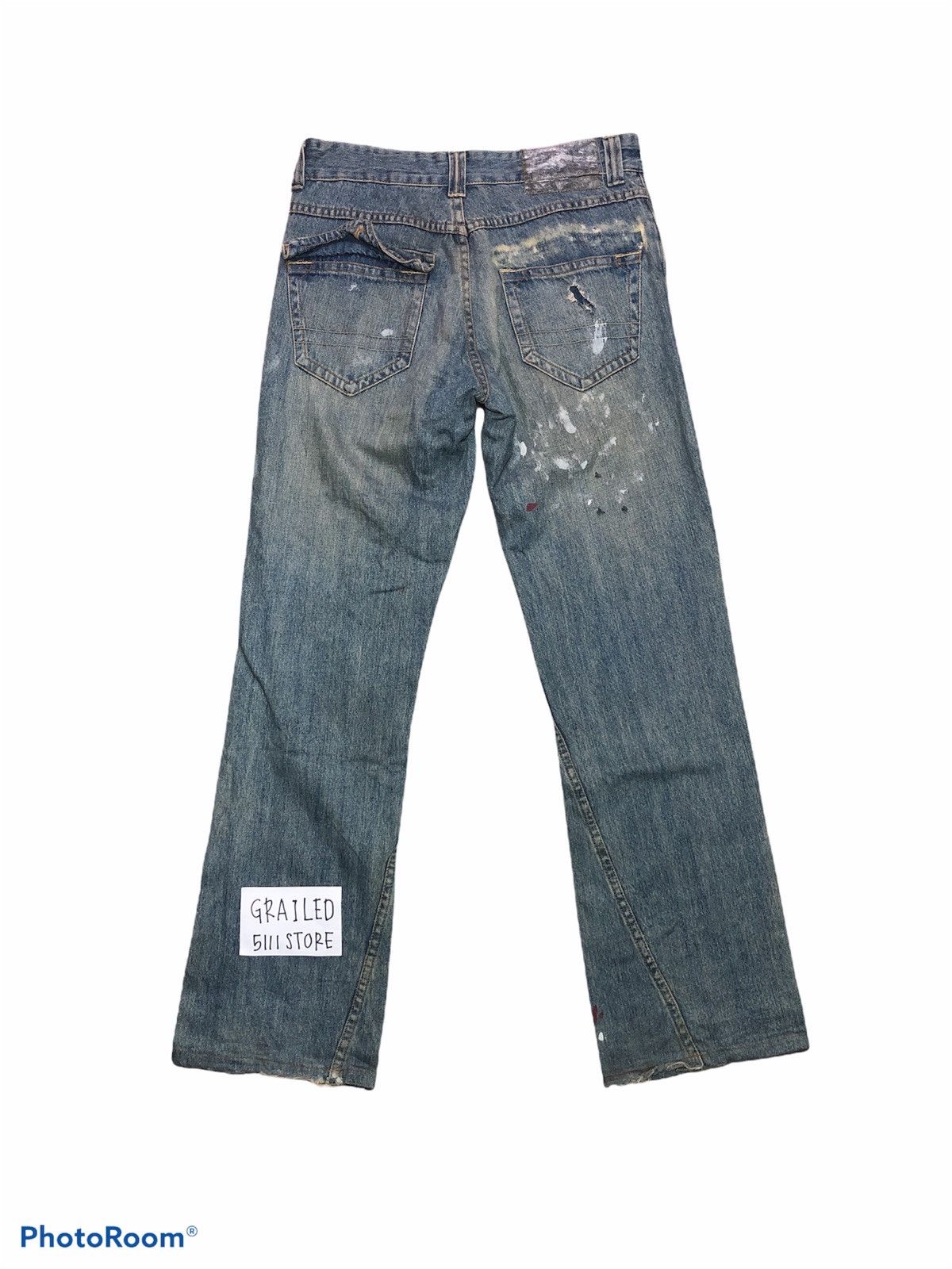 If Six Was Nine TWIST PAINTED DENIM BY JUNGLE STORM Size US 32 / EU 48 - 2 Thumbnail