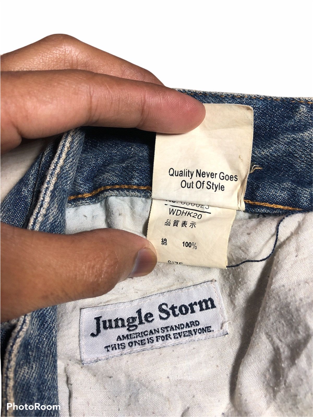 If Six Was Nine TWIST PAINTED DENIM BY JUNGLE STORM Size US 32 / EU 48 - 7 Thumbnail