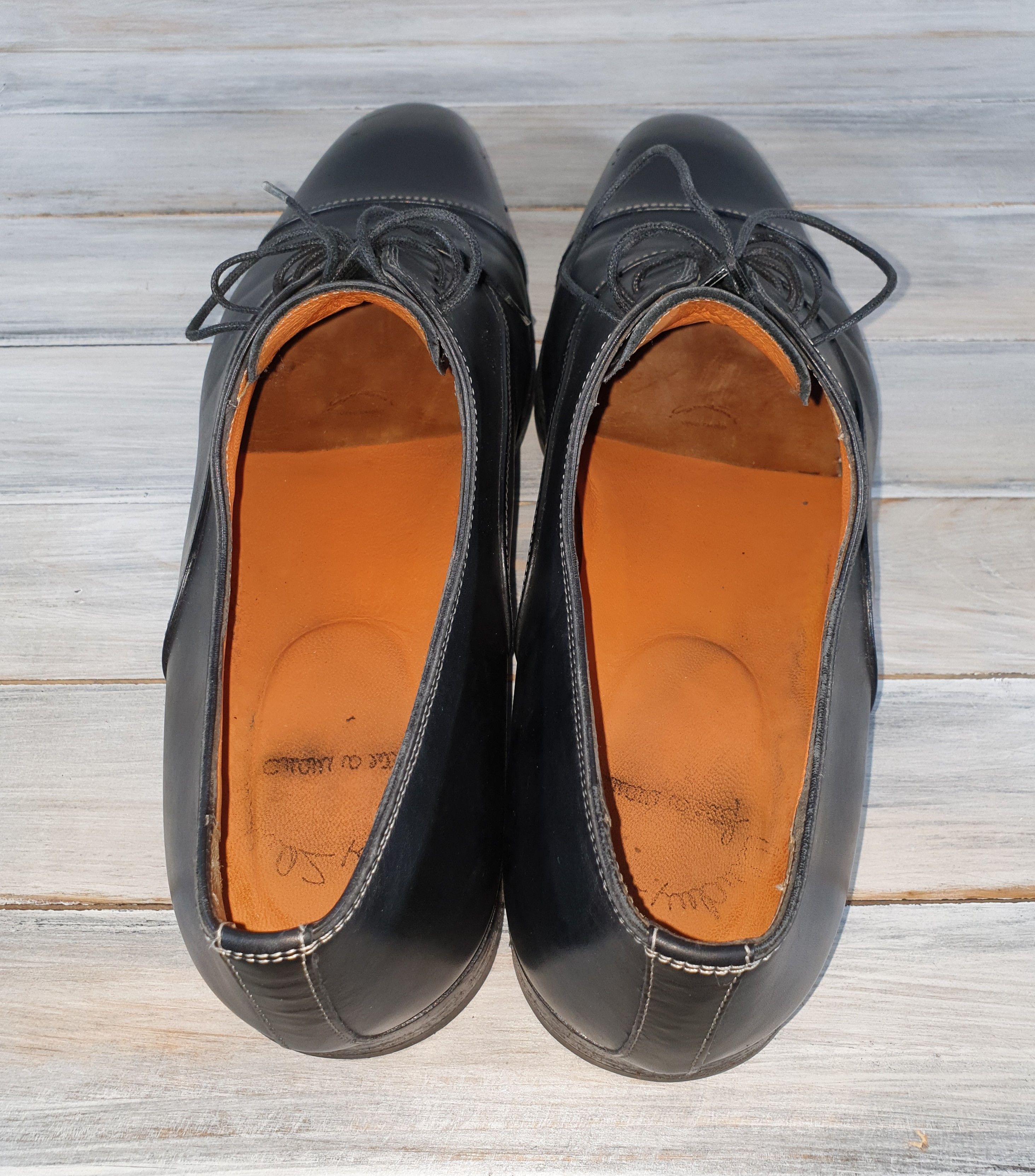 Leather × Santoni Santoni 6981 Oxford Leather Shoes Italy Italian Designer Size US 11 / EU 44 - 24 Thumbnail