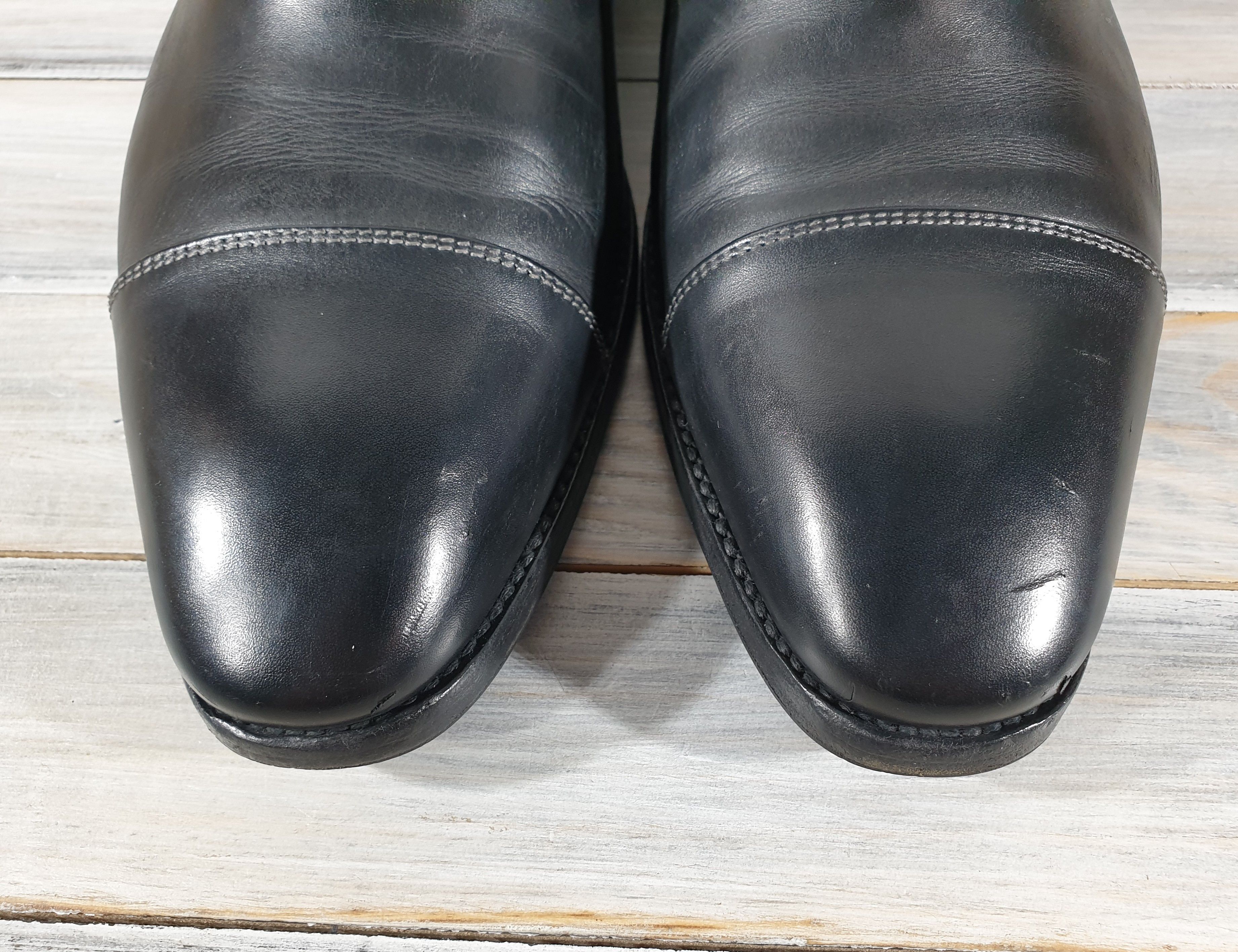 Leather × Santoni Santoni 6981 Oxford Leather Shoes Italy Italian Designer Size US 11 / EU 44 - 17 Thumbnail