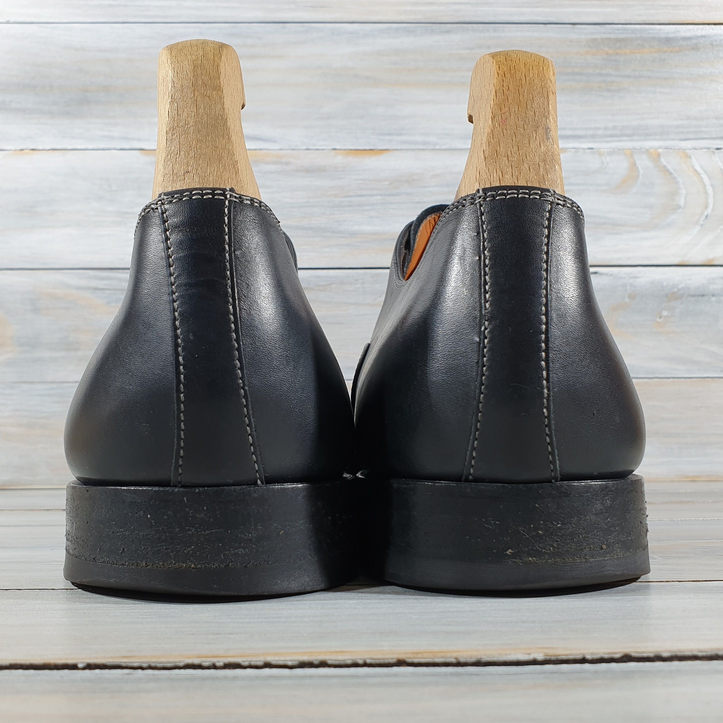 Leather × Santoni Santoni 6981 Oxford Leather Shoes Italy Italian Designer Size US 11 / EU 44 - 7 Thumbnail