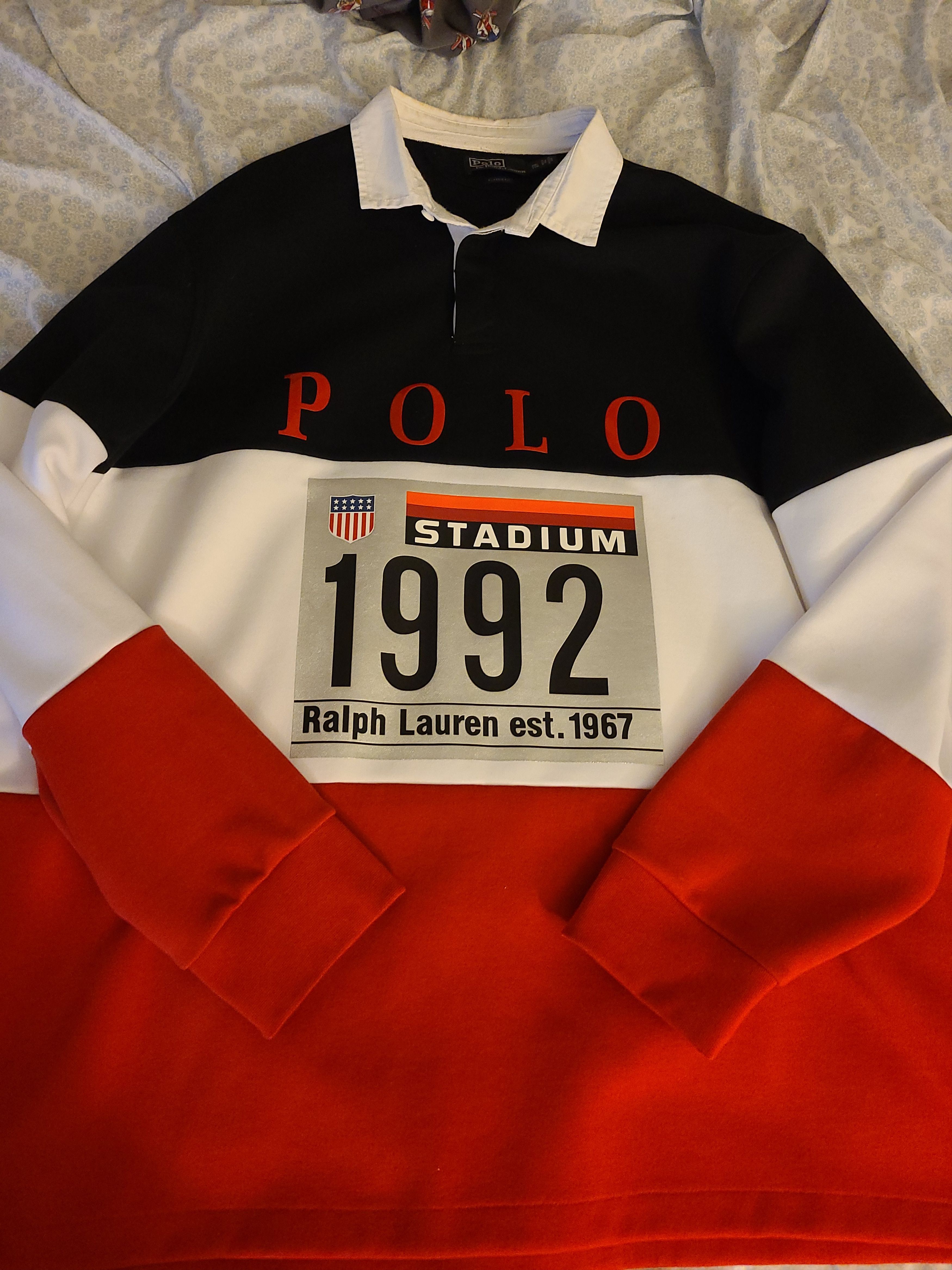 Polo Ralph Lauren POLO RALPH LAUREN 1992 WINTER STADIUM RUGBY SHIRT Grailed