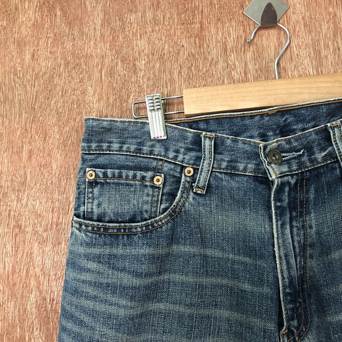 Levi's 502 Levis Blue Denim jeans pants #6381 Size US 32 / EU 48 - 4 Thumbnail
