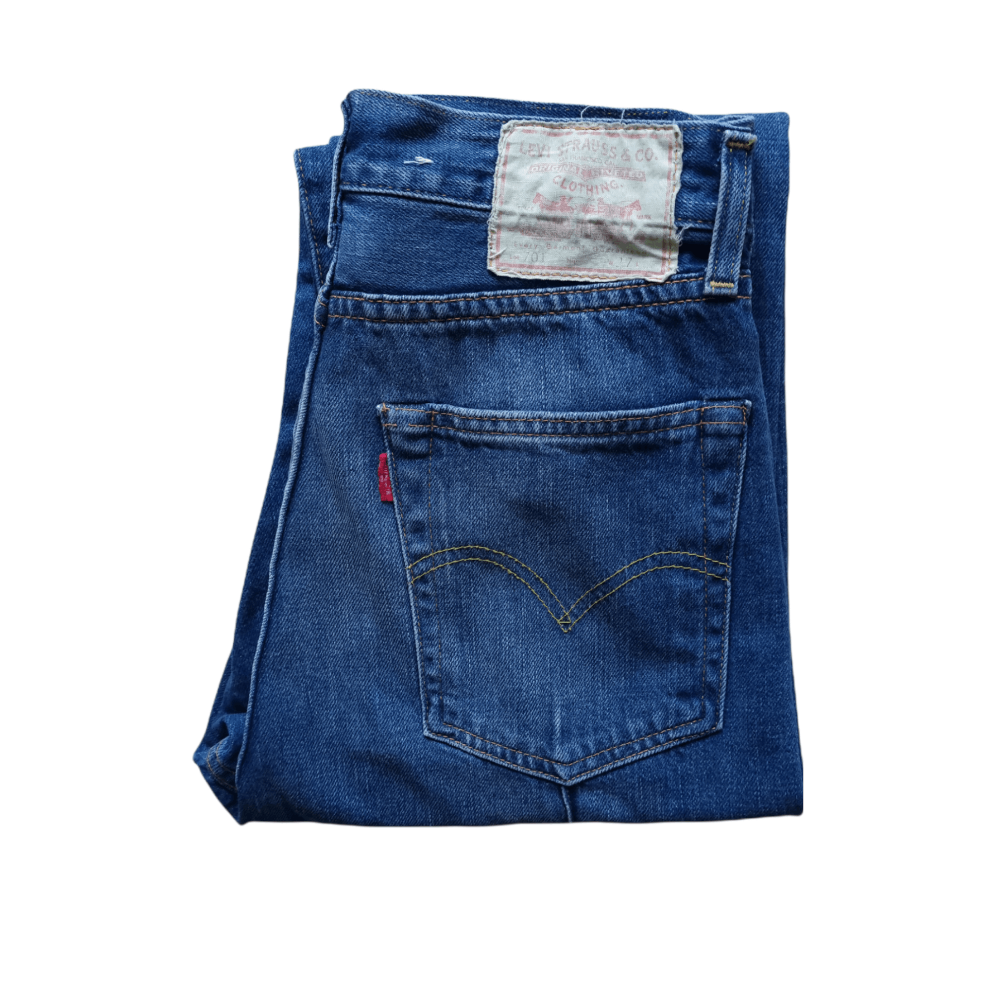 Jean Levi's Vintage Clothing 1950s 701 Big E Selvedge Taille W28 - Jean Denim Vintage Neuf Avec étiquettes