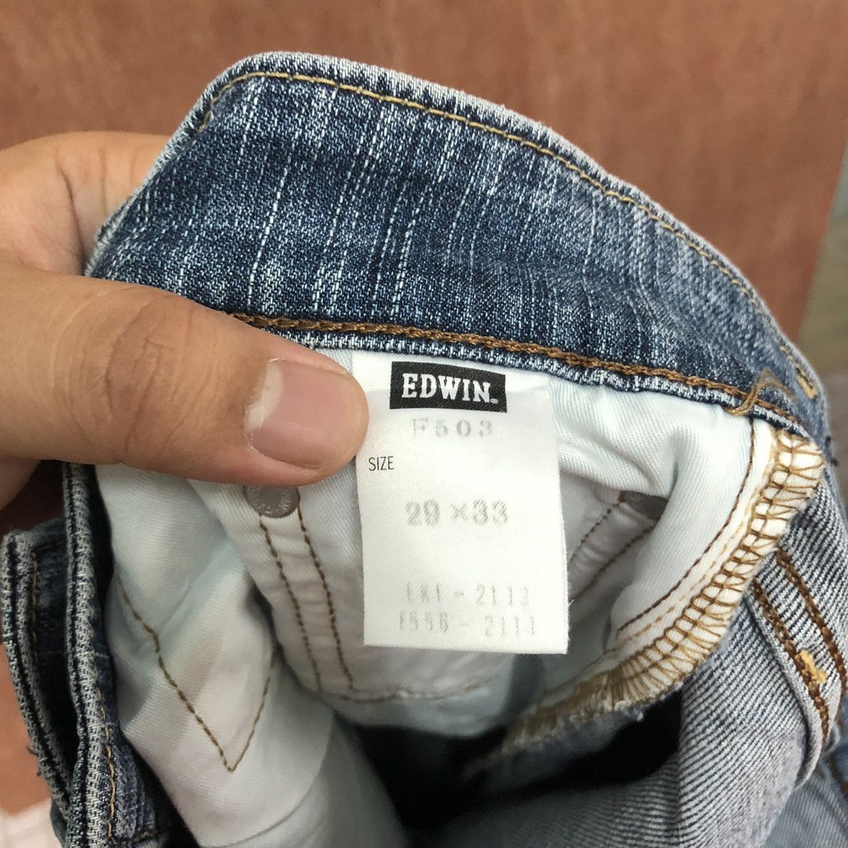 Edwin Edwin vintage japan Blue Denim pants #6383 Size US 28 / EU 44 - 12 Thumbnail