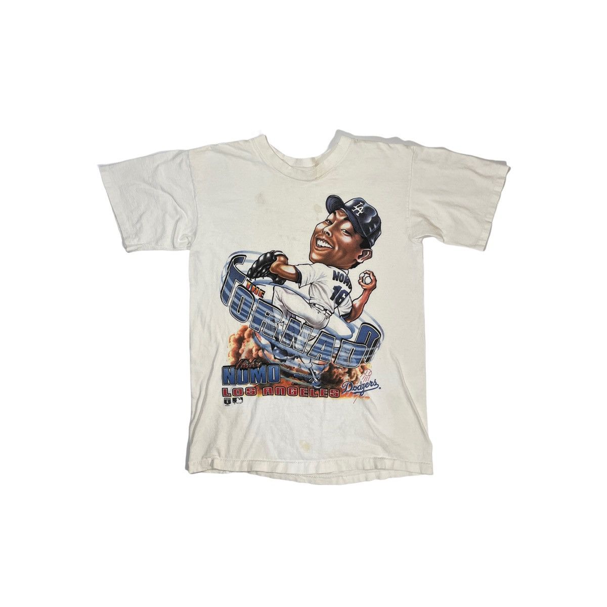 MLB × Salem Sportswear × Vintage 90s MLB Hideo Nomo Dodgers Tee Size US M / EU 48-50 / 2 - 1 Thumbnail