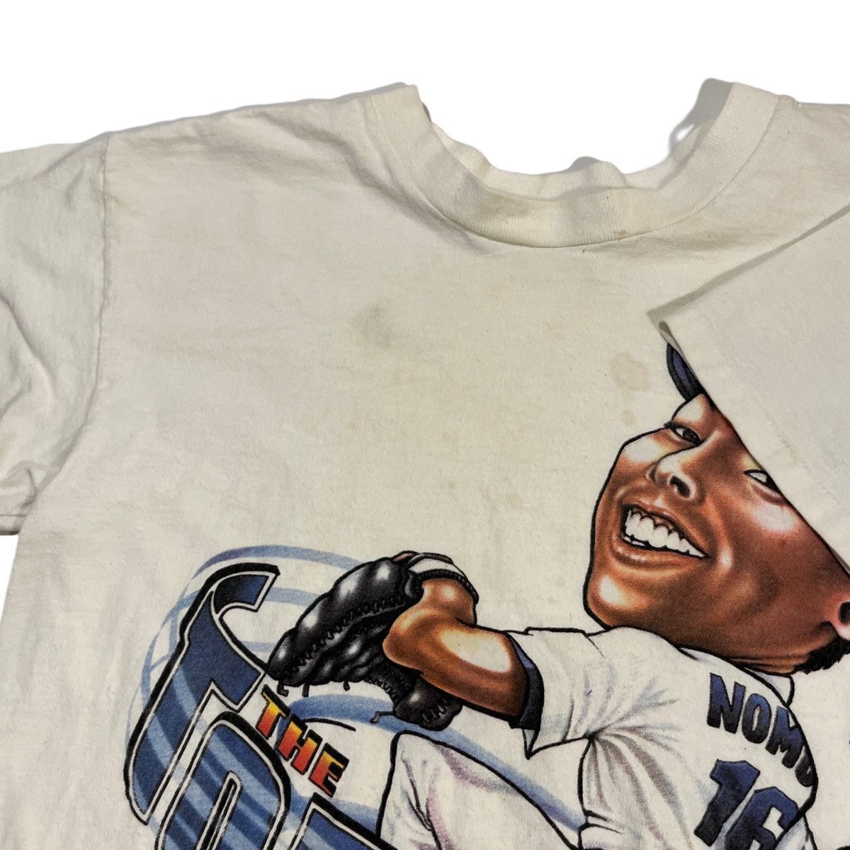 MLB × Salem Sportswear × Vintage 90s MLB Hideo Nomo Dodgers Tee Size US M / EU 48-50 / 2 - 6 Thumbnail