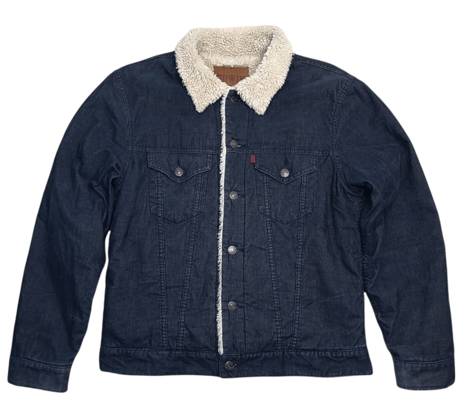 Vintage EDWIN classic sherpa corduroy trucker jacket