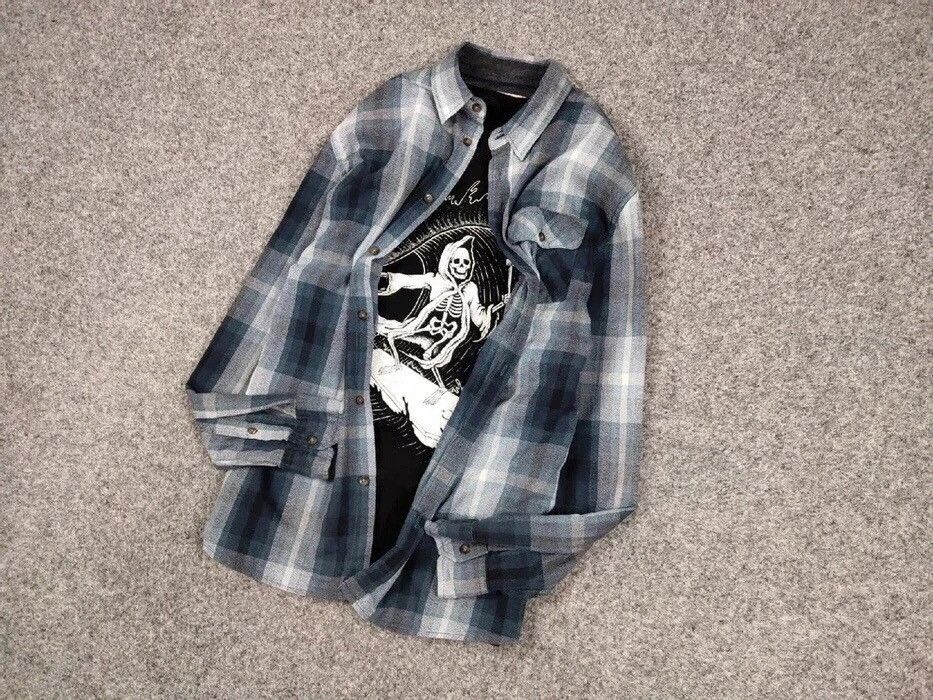 Flannel Vintage Flannel Shirt Travis Scott Style Size US L / EU 52-54 / 3 - 9 Thumbnail