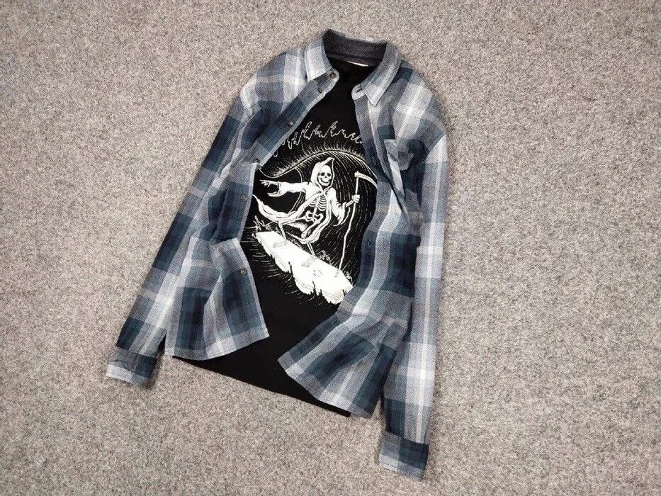 Flannel Vintage Flannel Shirt Travis Scott Style Size US L / EU 52-54 / 3 - 3 Thumbnail