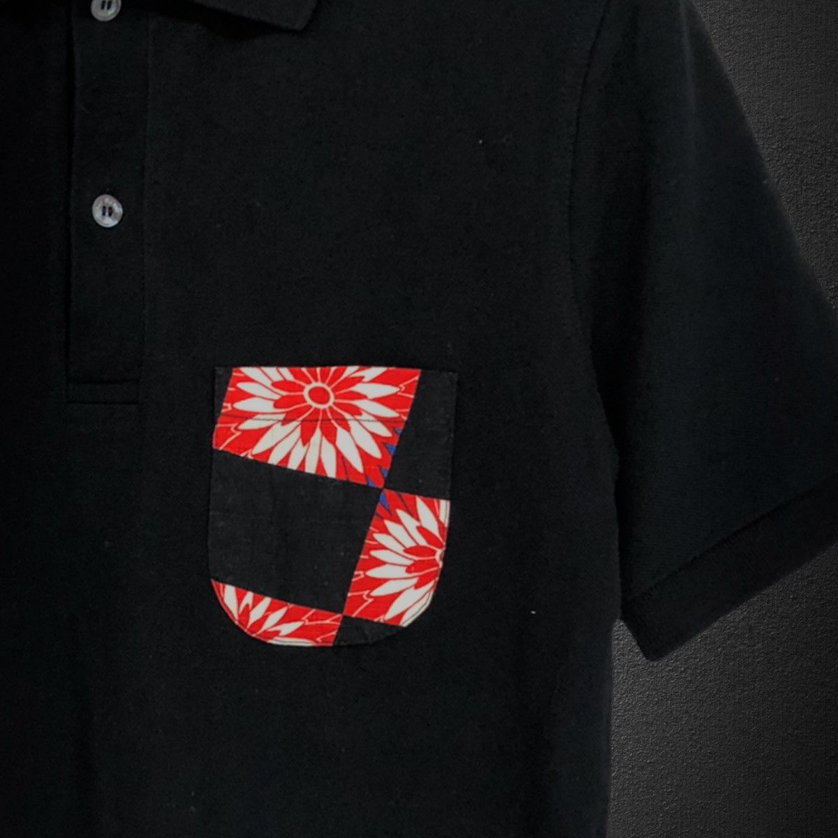 Raf Simons Linen - Flower Patch Pocket - Polo Shirt Size US S / EU 44-46 / 1 - 3 Thumbnail