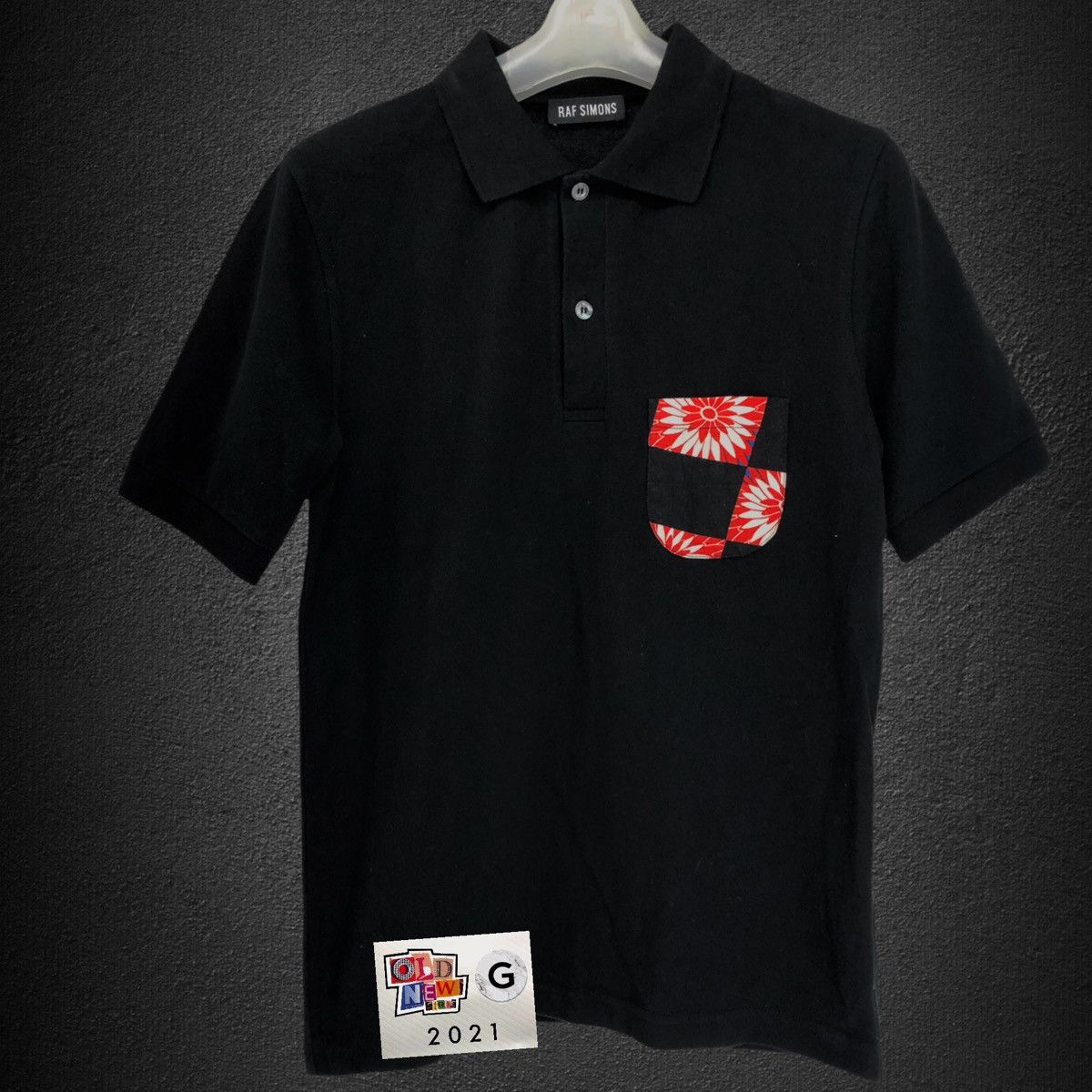 Raf Simons Linen - Flower Patch Pocket - Polo Shirt Size US S / EU 44-46 / 1 - 1 Thumbnail