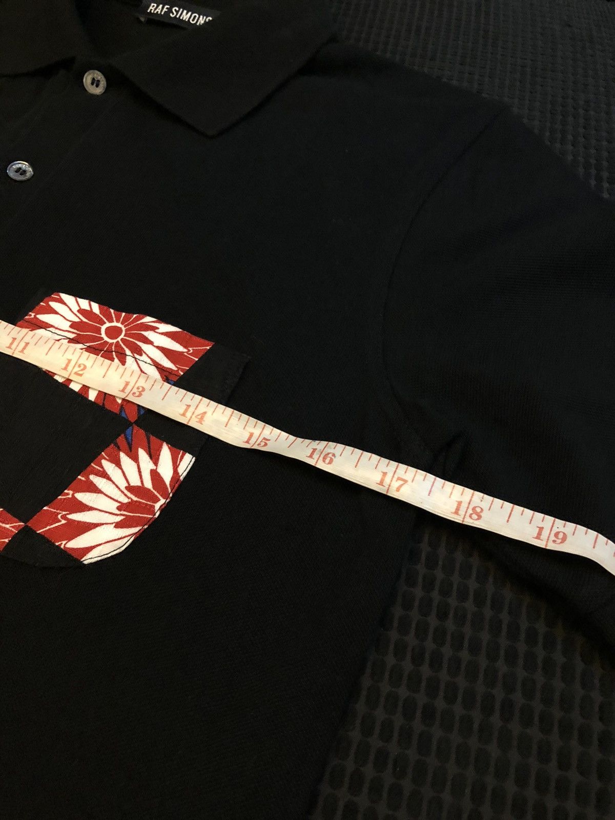 Raf Simons Linen - Flower Patch Pocket - Polo Shirt Size US S / EU 44-46 / 1 - 8 Thumbnail