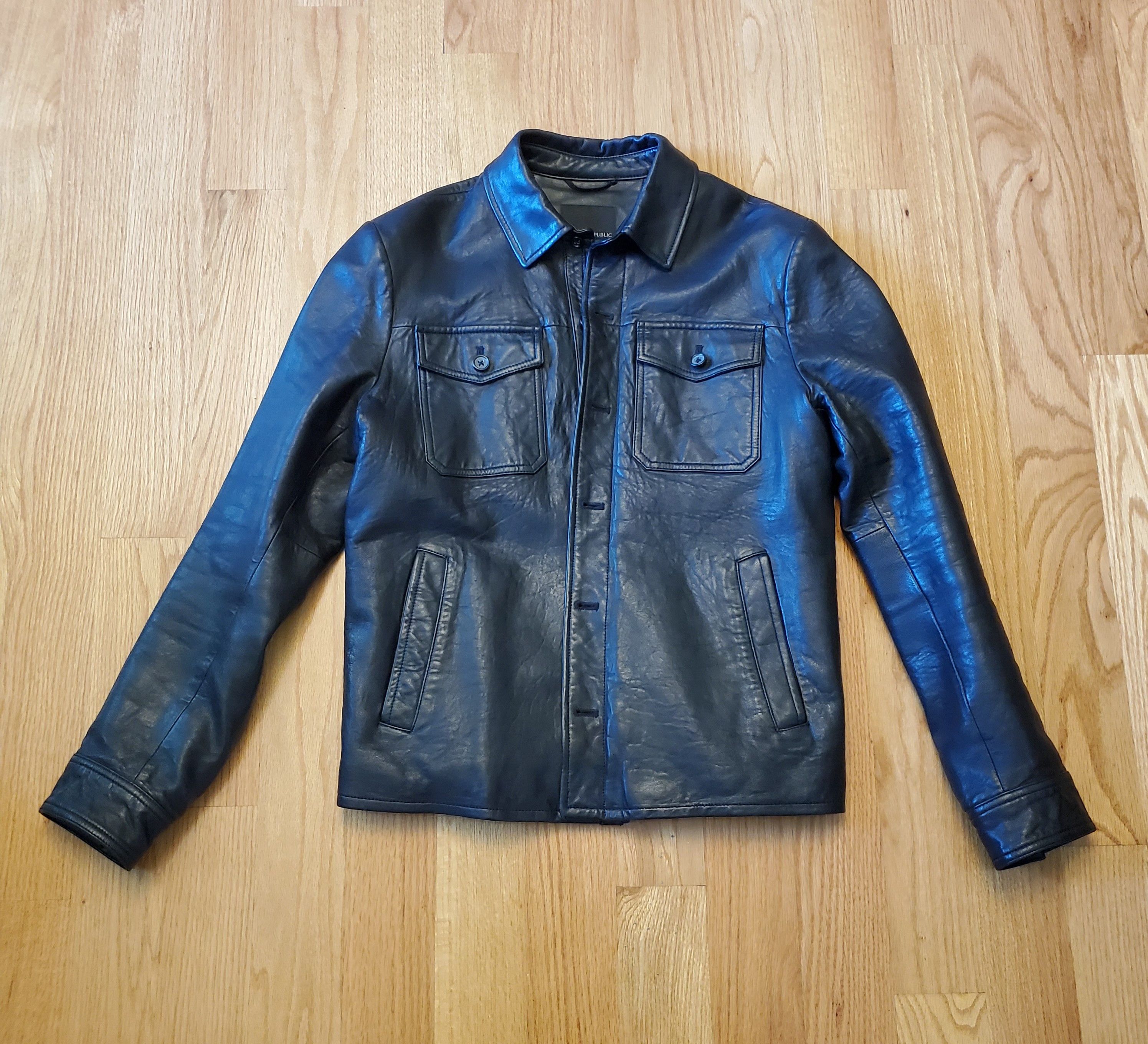 90s banna republic short leather old gap Men's Banana Republic