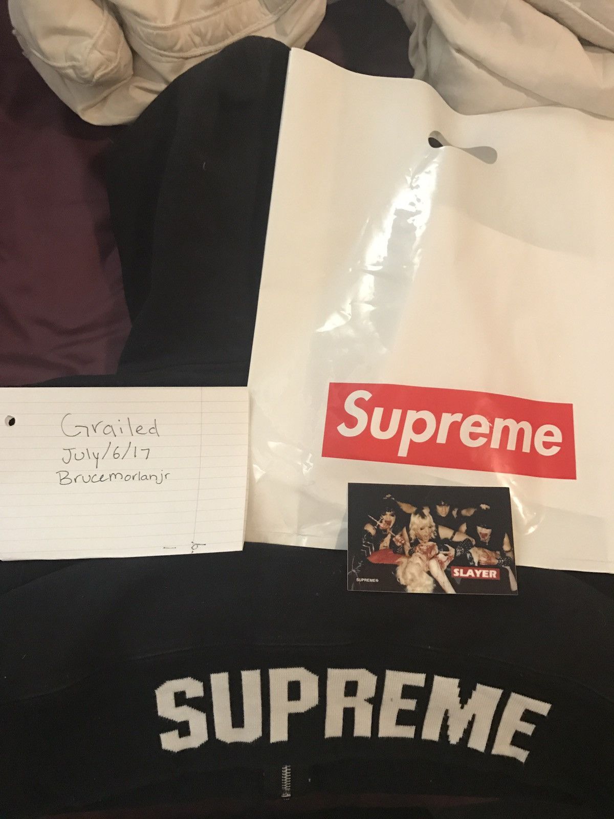 Rib Logo Zip Up Sweatshirt