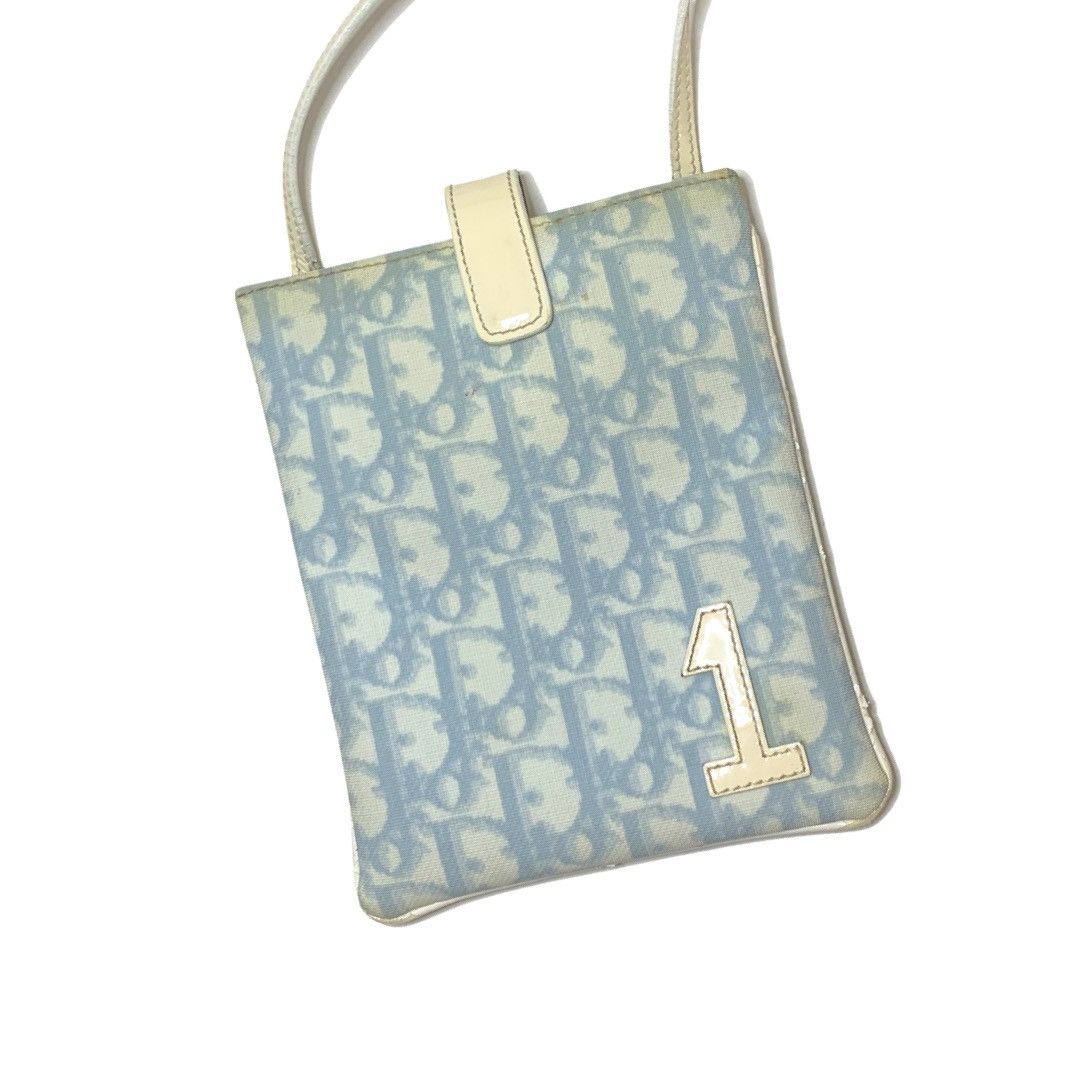 Dior Rare! Dior Trotter Monogram Babyblue Mini Bag/Purse Size ONE SIZE - 1 Thumbnail