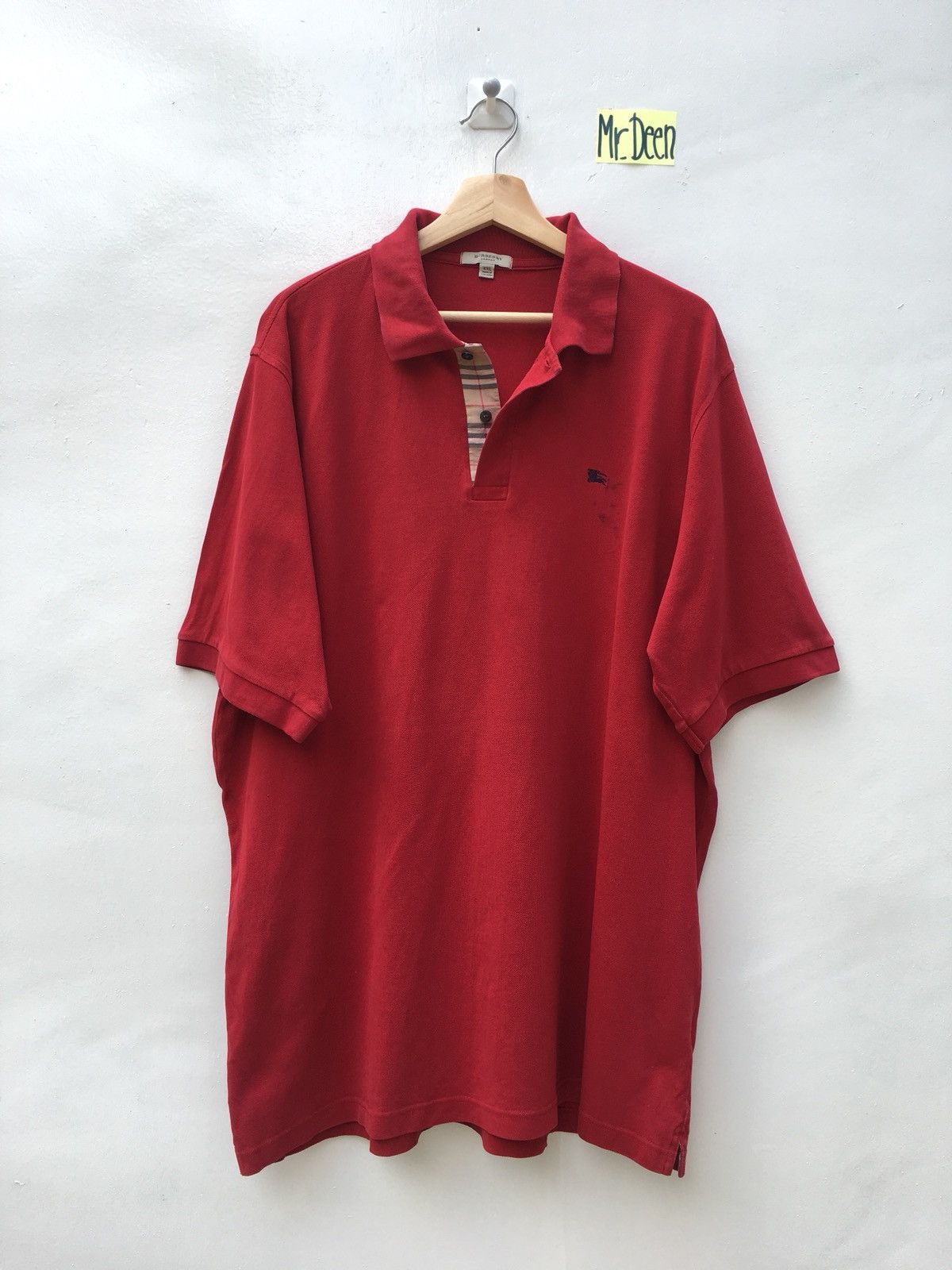 Image of Burberry Of London Polo Shirt Xxl Size in Red, Men's