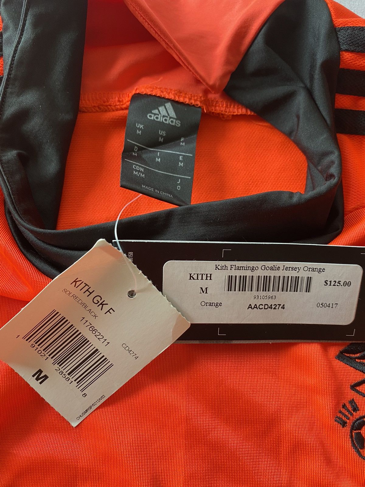 Adidas × Kith Kith x Adidas Flamingo Goalie Jersey Orange sz m Size US M / EU 48-50 / 2 - 5 Thumbnail
