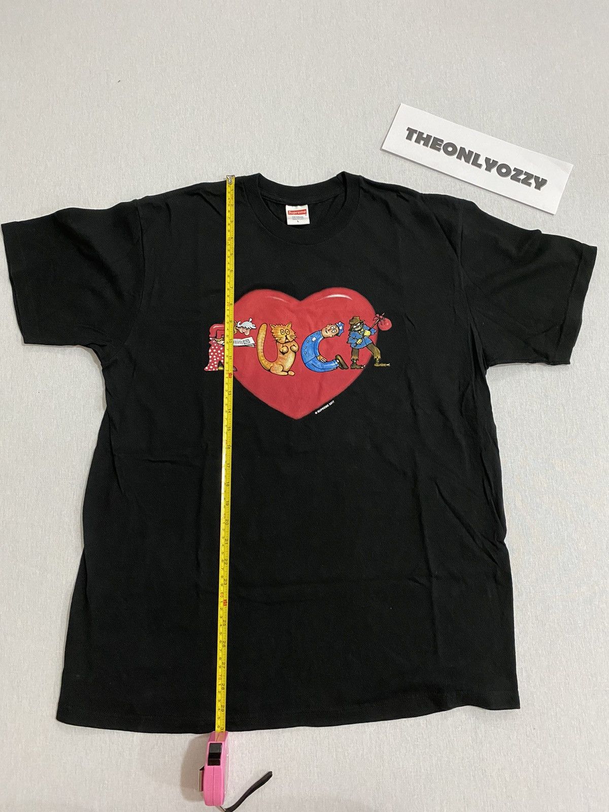 Supreme Supreme F Love Black Tee Shirt Sz L Size US L / EU 52-54 / 3 - 3 Thumbnail